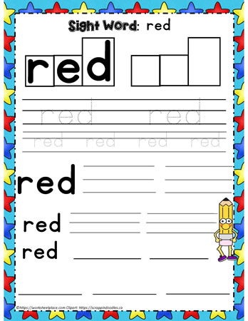 Sight Word red
